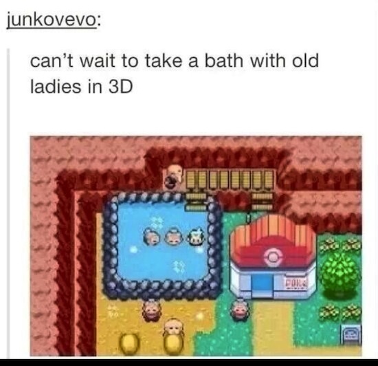 pokemon emerald gifs - junkovevo can't wait to take a bath with old ladies in 3D