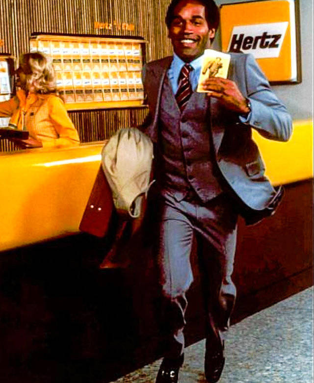 Before his big controversy, OJ Simpson once endorsed Hertz. Hertz understandably wanted to distance themselves from him after 1994.