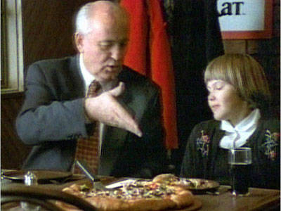 Mikhail Gorbachev once endorsed Pizza Hut, appearing in a commercial advertising "The Edge" pizza, a pie with no crust. First the wall and then pizza crust? This guy truly broke down some barriers.