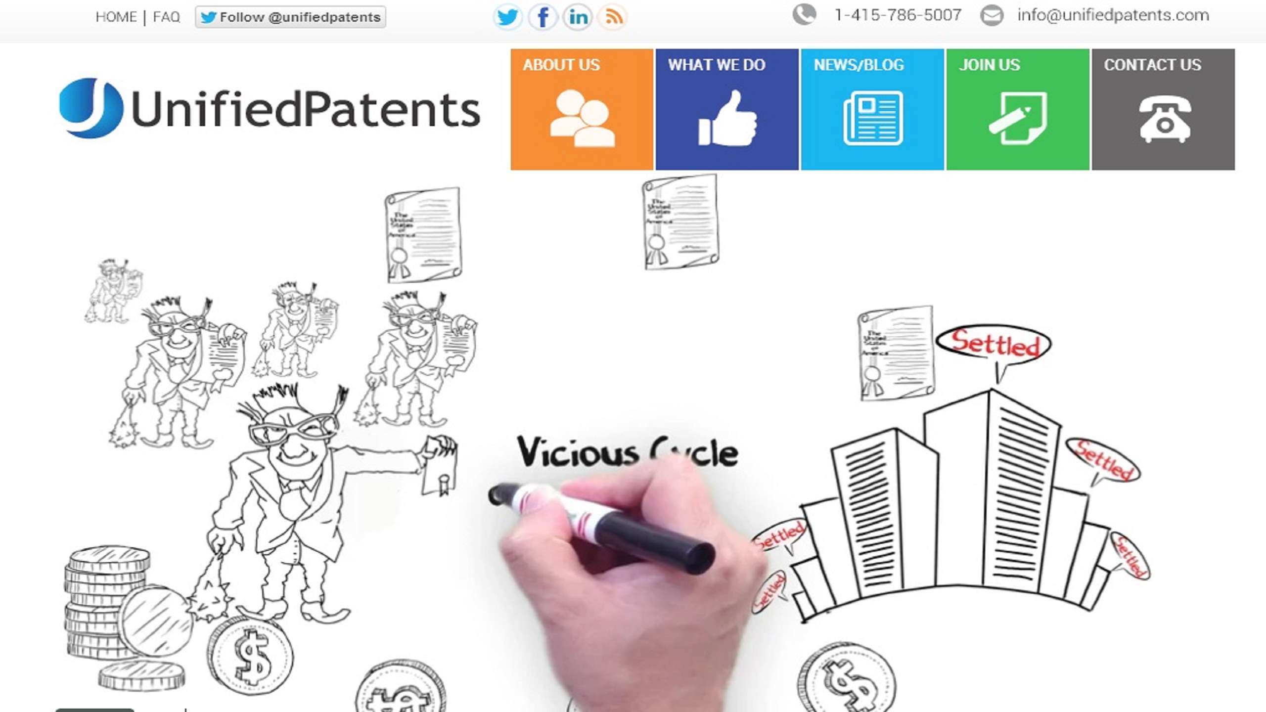 UnifiedPatents provides patent, trademark and copyright services in the USA. By protecting important areas of technology, unified mitigates  NPE risk for its members most important products and services. Visit here: http://unifiedpatents.com/2013/09/23/unified-patents-challenges-clouding-ip-patent-seeks-to-push-patent-trolls-out-of-cloud-storage/