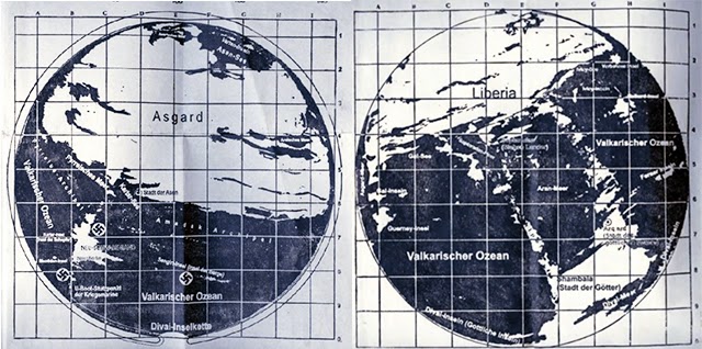 MAP OF THE NAZI INNER EARTH