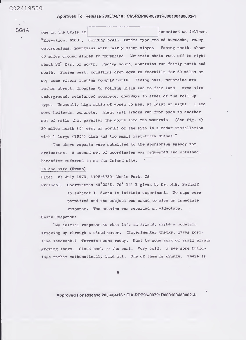 DECLASSIFIED C.I.A. Report on Remote Viewing