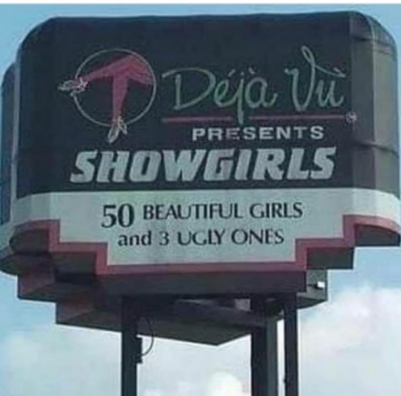 work meme of an ad advertising ugly showgirls