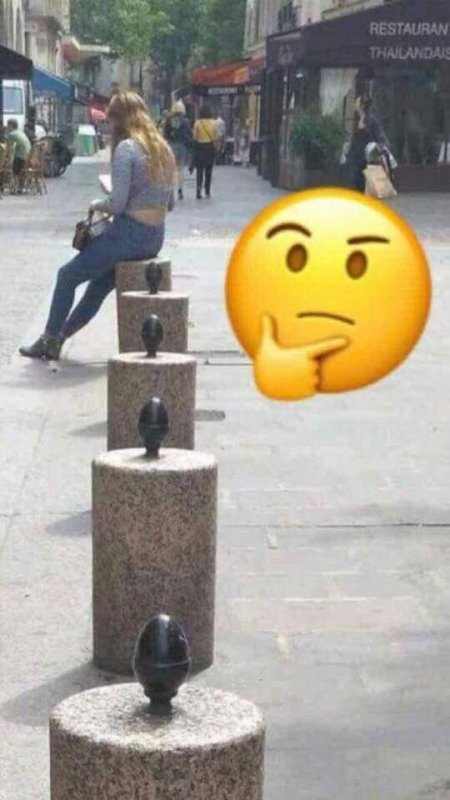 work meme with pic of a woman sitting on a pillar