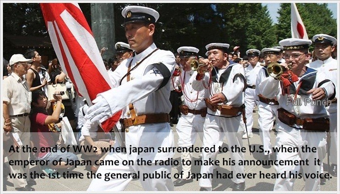 japanese imperial navy uniform - Full Punch At the end of WW2 when japan surrendered to the U.S., when the emperor of Japan came on the radio to make his announcement it was the 1st time the general public of Japan had ever heard his voice.