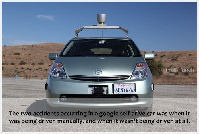 self driving car cost - Full Punch Ca 6CNY424 The two accidents occurring in a google self drive car was when it was being driven manually, and when it wasn't being driven at all.