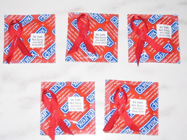 Condoms given out in a Canadian University to promote safe sex had notes attached to them by staples and the staples punctured the condoms.