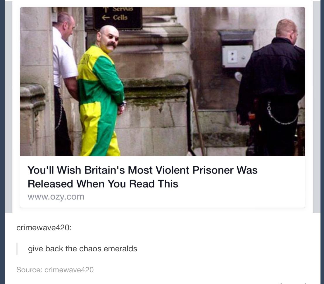 tumblr - charles bronson london prisoner - Cells You'll Wish Britain's Most Violent Prisoner Was Released When You Read This crimewave420 give back the chaos emeralds Source crimewave420