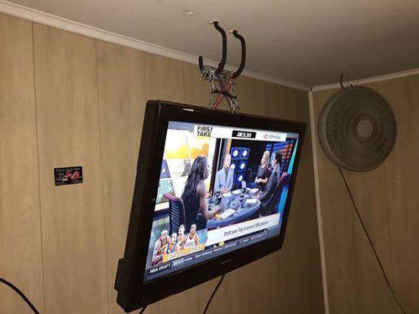 engineering funny tv hanging