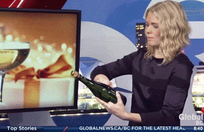 Enjoys These Gifs of People Failing at Opening Champagne Bottles