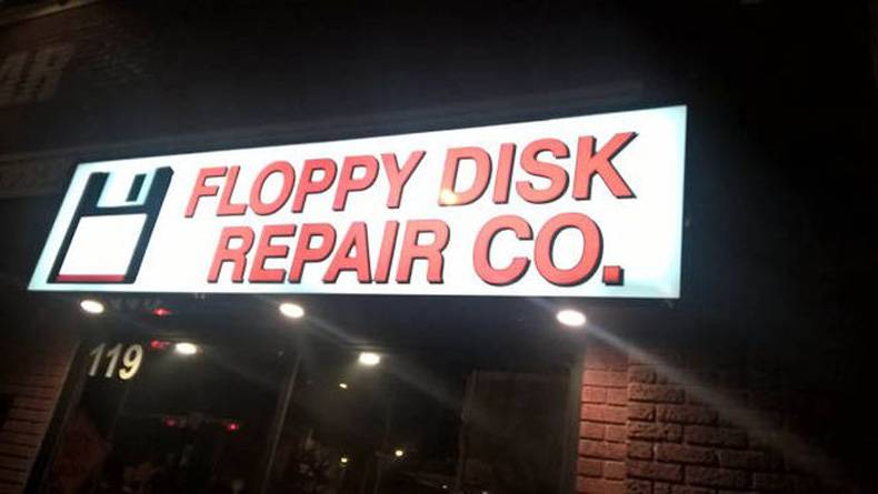 random pic neon sign - D Floppy Disk 1 Repair Co. 119