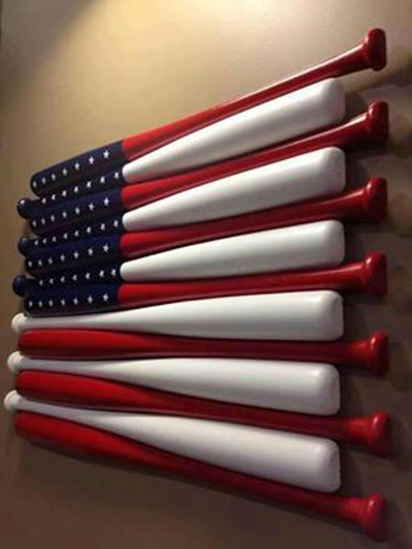 baseball bat american flag