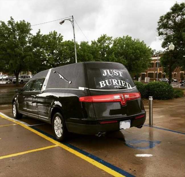 hearse humor - Just Buried