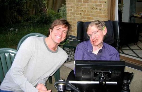 Jim Carrey and Stephen Hawking