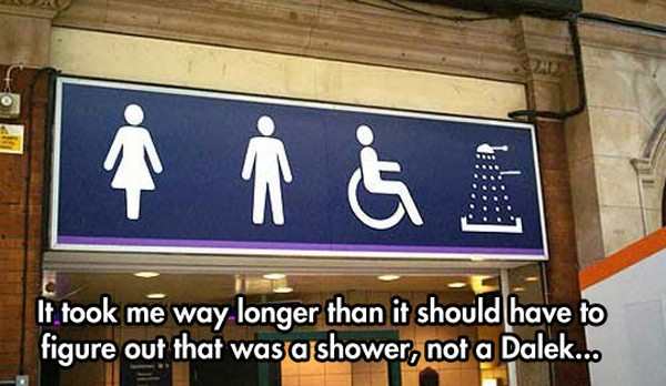 shower dalek - It took me way longer than it should have to figure out that was a shower, not a Dalek...