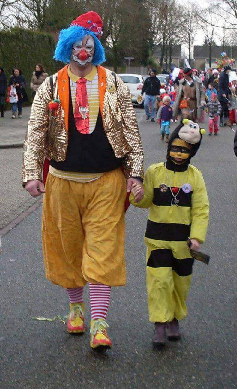 clown and his boy