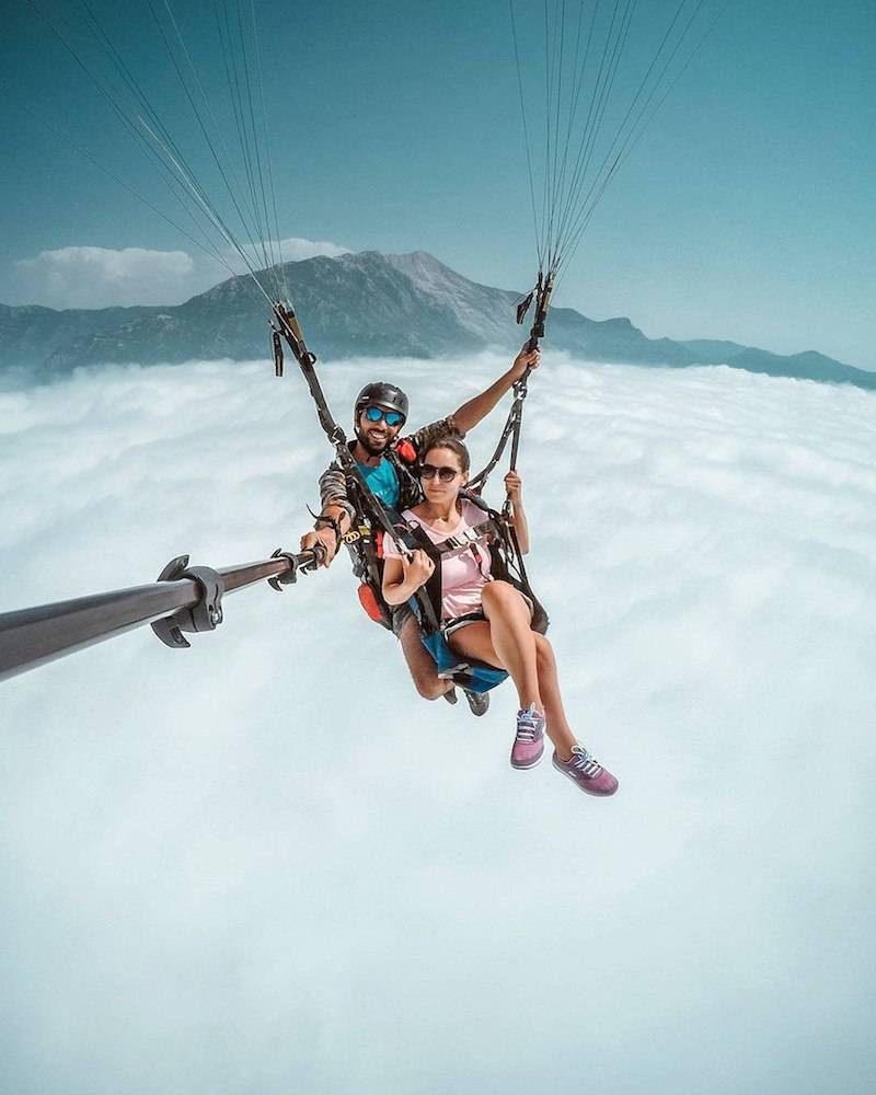Paragliding selfie