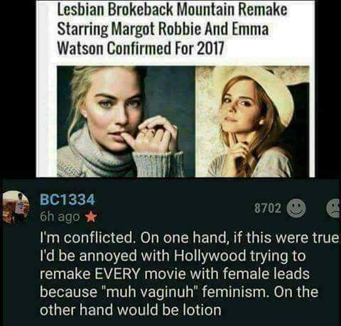 random pic emma watson andrea carter bowman - Lesbian Brokeback Mountain Remake Starring Margot Robbie And Emma Watson Confirmed For 2017 BC1334 8702 6h ago I'm conflicted. On one hand, if this were true T'd be annoyed with Hollywood trying to remake Ever