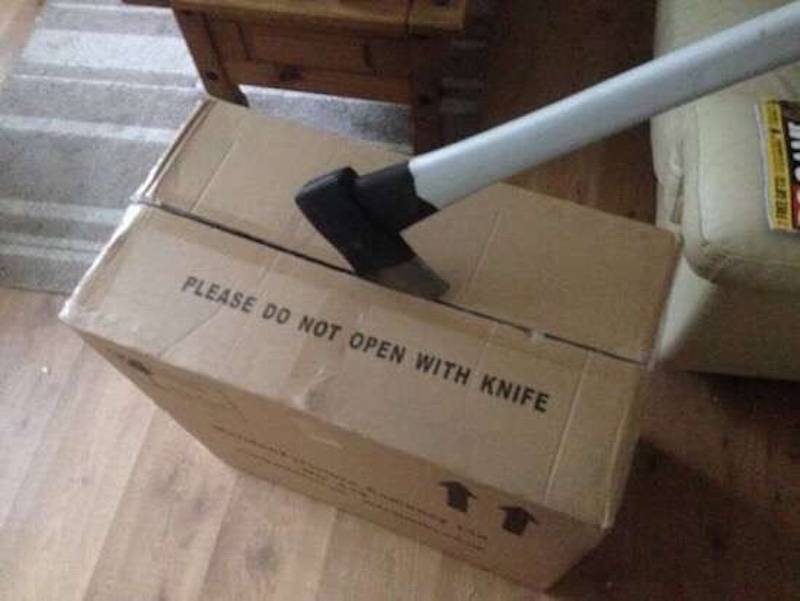 do not open with blade - Please Do Not Open With Knife