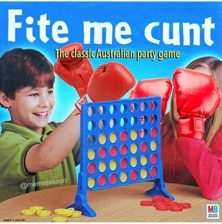 fite me cunt connect four - Fite me cunt The classic Australian party game Mb Ages 7 and Up