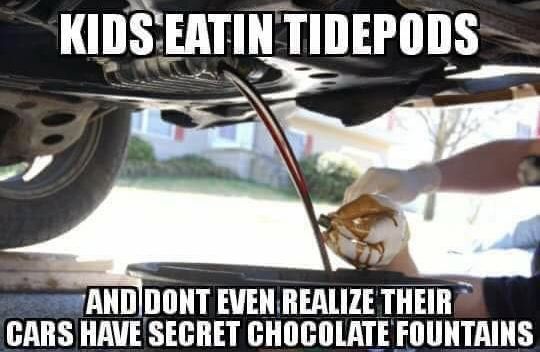 car chocolate fountain - Kids'Eatin Tidepods And Dont Even Realize Their Cars Have Secret Chocolate Fountains