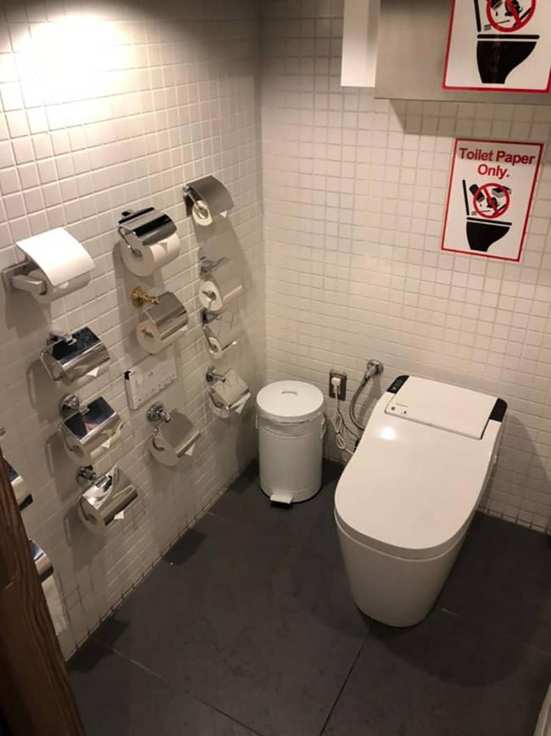japan toilet paper bathroom - Toilet Paper Only.