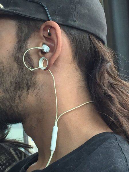 stretched ears earphones