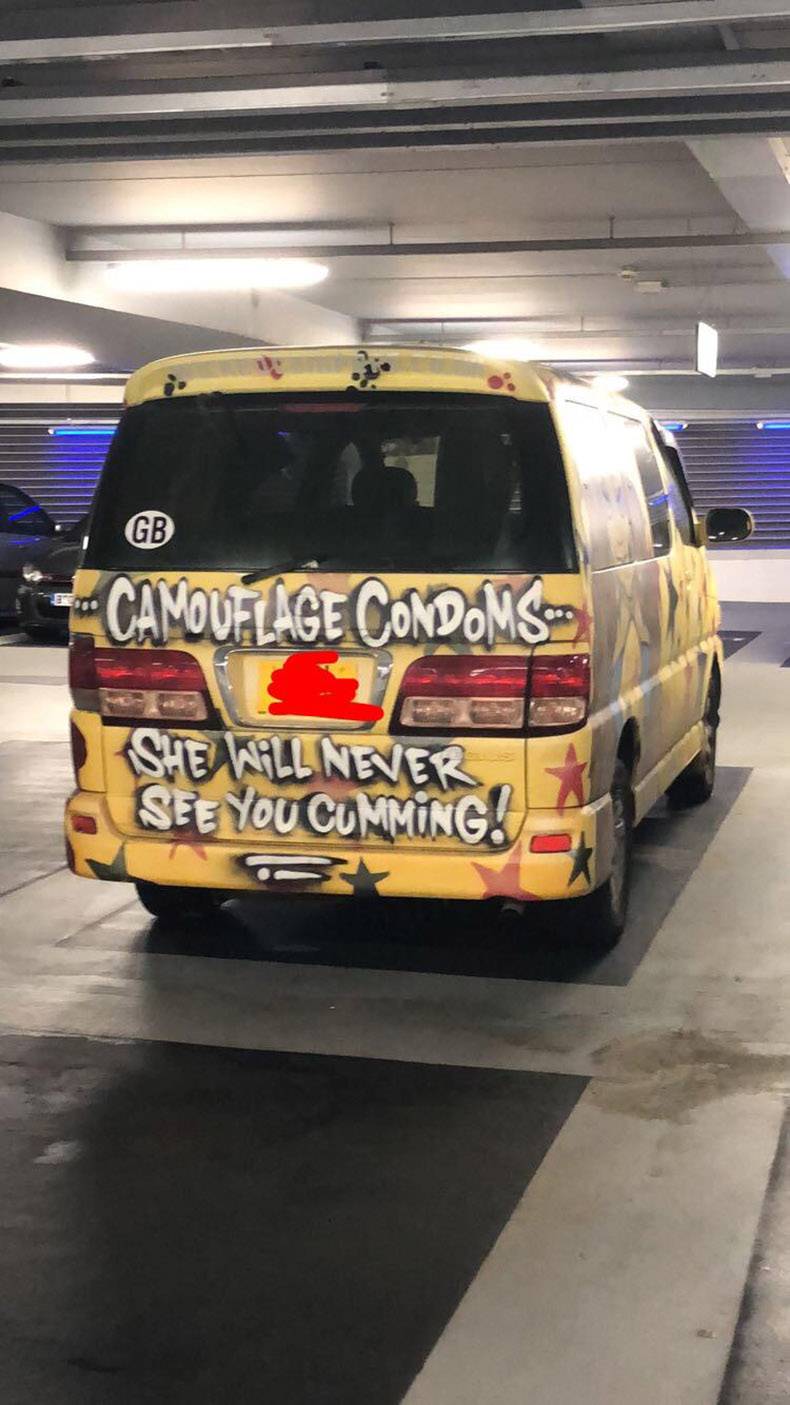 van - Gb Camouflage Condoms. She Will Never See You Cumming!