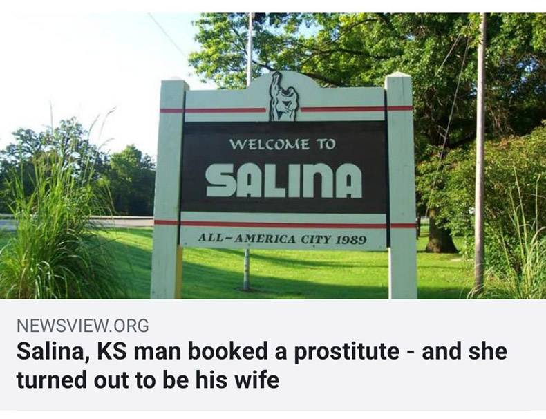 welcome to salina ks - Welcome To Salina AllAmerica City 1989 Newsview.Org Salina, Ks man booked a prostitute and she turned out to be his wife