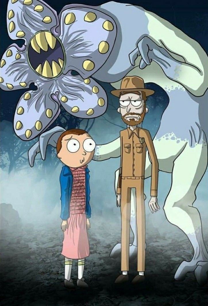 stranger things rick and morty
