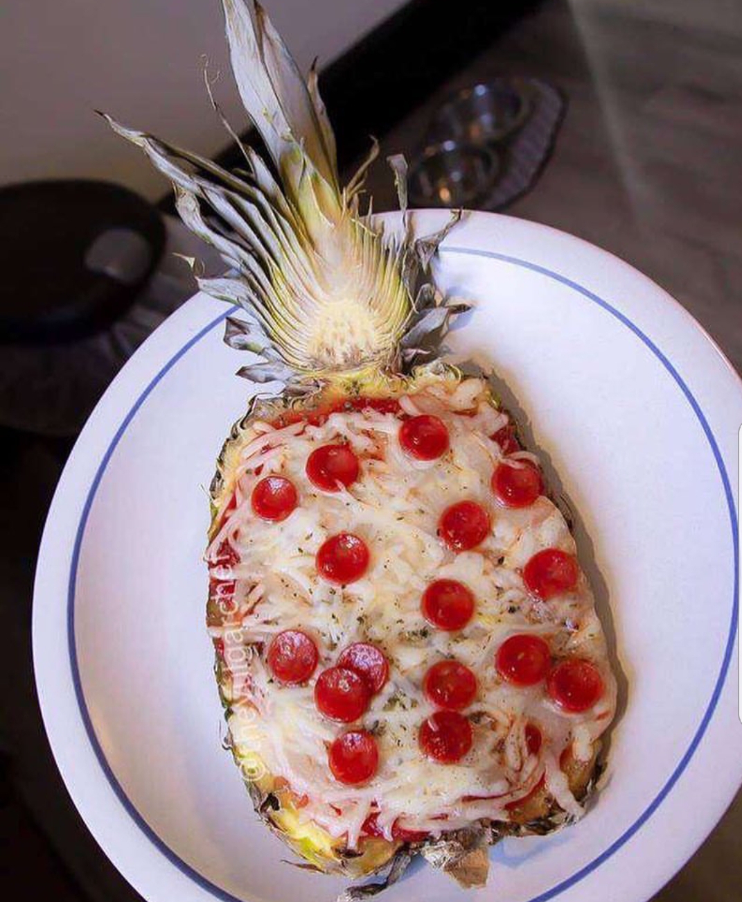 memes - pizza on pineapple.