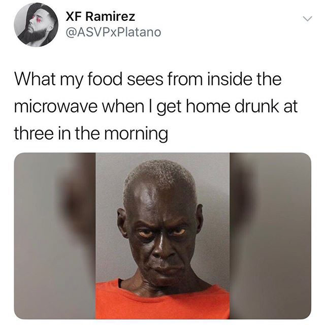 Amusing Pictures - Drake - Xf Ramirez What my food sees from inside the microwave when I get home drunk at three in the morning