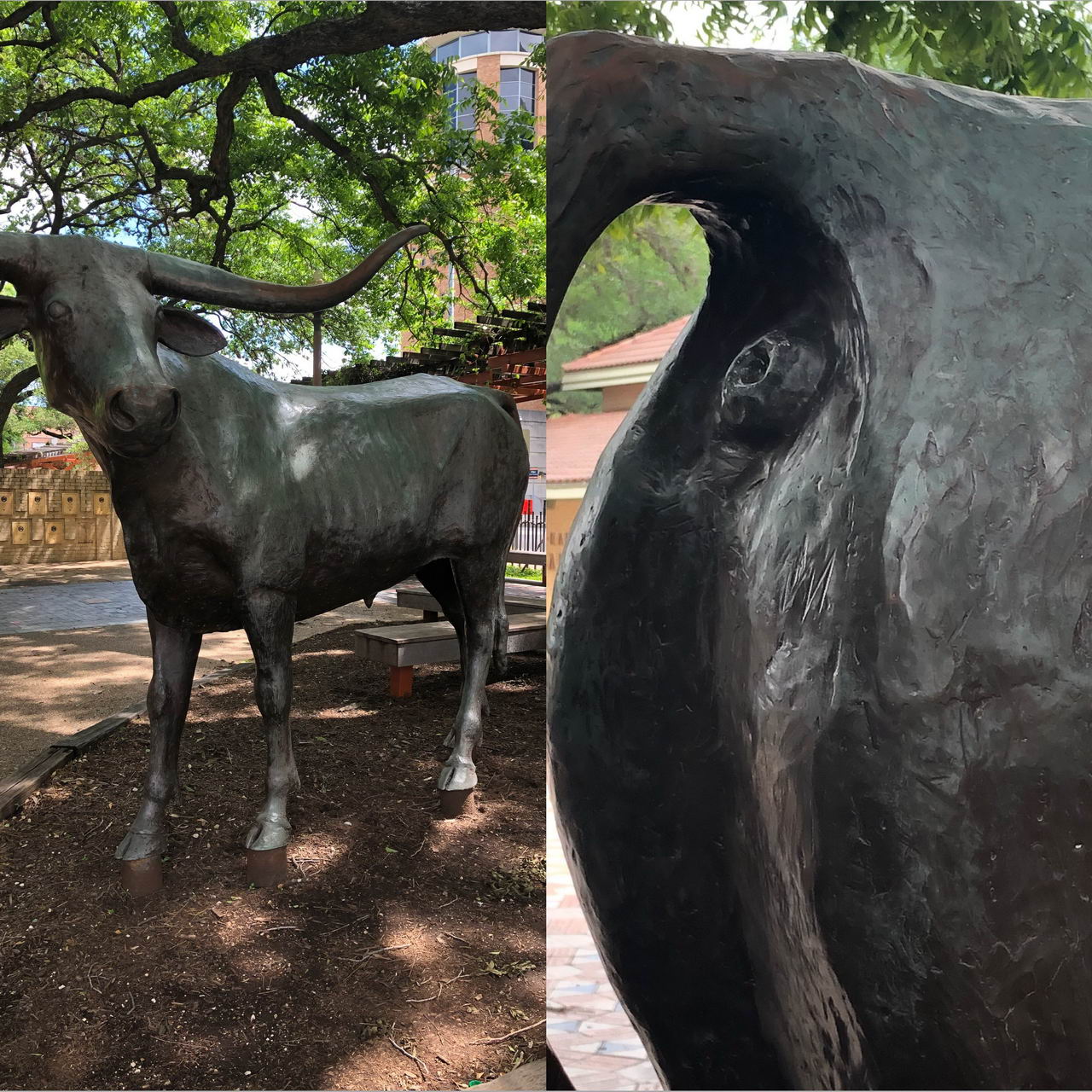 bull butthole statue