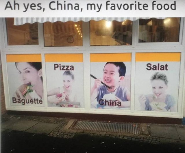 baguette china salat - Ah yes, China, my favorite food Pizza Salat Baguette shina