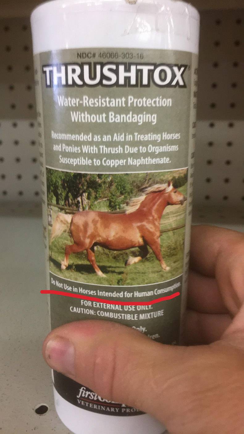 snout - Dollot Use in Horses Intended for Human Consumptiar Caution Combustible Mixture Veterinary Pro Ndc# 4606030316 Thrushtox WaterResistant Protection Without Bandaging Recommended as an Aid in Treating Horses and Ponies With Thrush Due to Organisms…