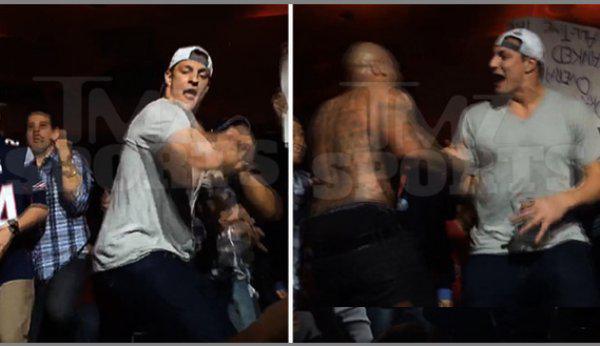 The night after the game was the beginning of the offseason, so naturally Gronk took to the stage and danced with Flo Rida and his boss Robert Kraft, because why not?