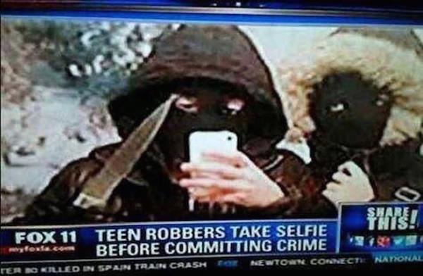 inappropriate selfie teen robbers take selfie before committing crime - Sus! Fox 11 Teen Robbers Take Selfie Before Committing Crime Led In Spain Train Crash Toe Newtown Connect