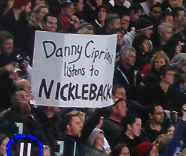 crowd - Danny Cipria listens to Nickleback