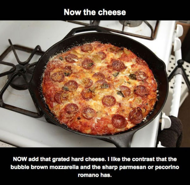 cookware and bakeware - Now the cheese Now add that grated hard cheese. I the contrast that the bubble brown mozzarella and the sharp parmesan or pecorino romano has.