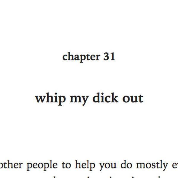 This is one of the chapters of the book…not kidding.