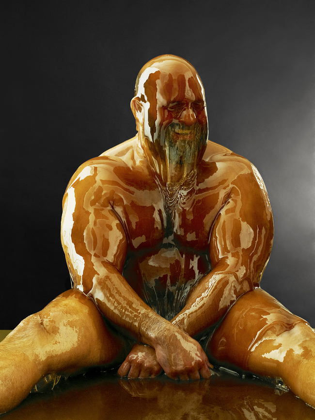 Naked People Completely Drenched In Honey