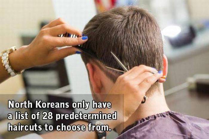 Beauty salon - North Koreans only have a list of 28 predetermined haircuts to choose from.