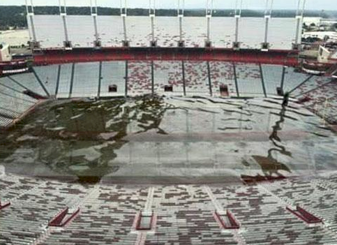 Someone had too much time on their hands when they Photoshopped a  flooded William Bryce Stadium (South Carolina).