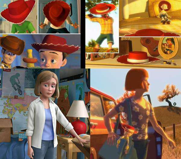 Andy’s mom in Toy Story is Emily, the girl who gave away Jessie. In this theory, Andy’s red hat is actually Emily’s hat. She kept it and gave it to Andy. Through an odd twist of fate, Andy also ended up with Jessie. Disney loves that type of stuff.