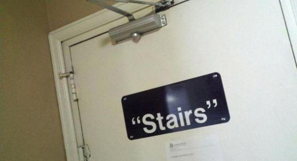 stairs in quotation marks - Stairs".