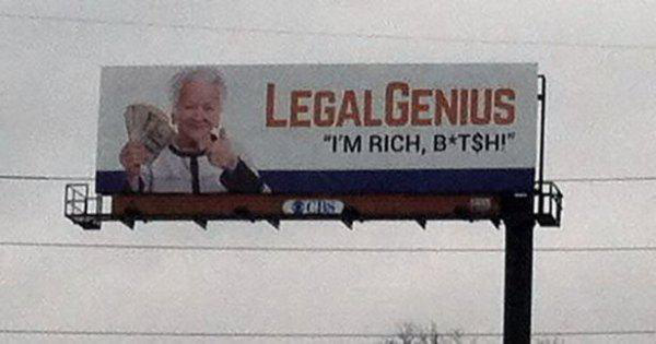 larry archie billboard - Legalgenius "I'M Rich, BTsh!"
