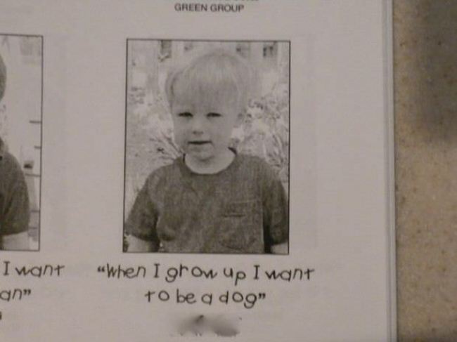 grow up i want - Green Group I want "When I grow up I want to be a dog" an"