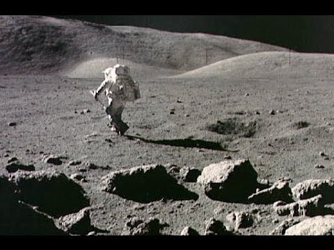Slow-Motion Walking and Hidden Cables
n order to support claims that the moon landings were shot in a studio, conspiracy theorists had to account for the apparent low-gravity conditions, which must have been mimicked by NASA. It has been suggested that if you take the moon landing footage and increase the speed of the film x2.5, the astronauts appear to be moving in Earth’s gravity.