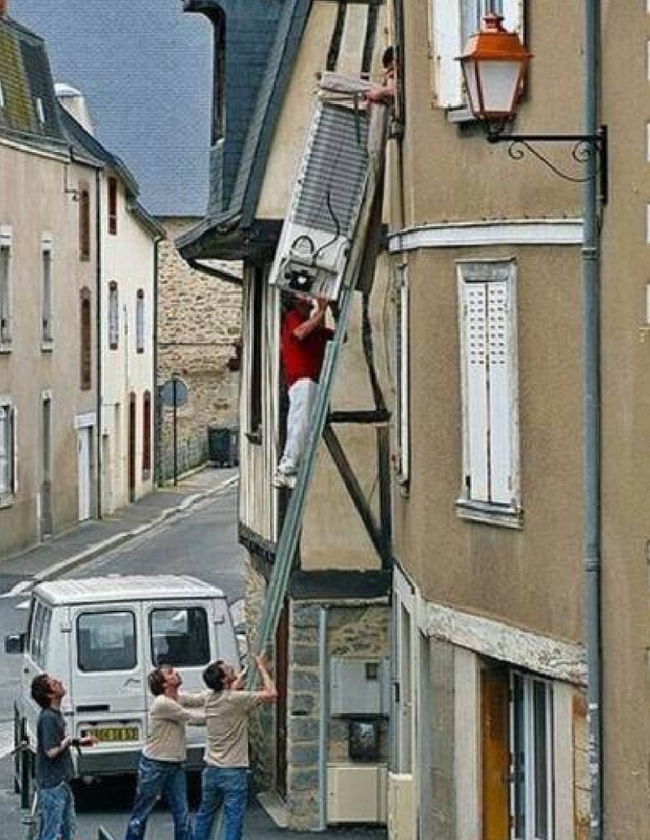 When these guys couldn't find a normal ladder that was good enough