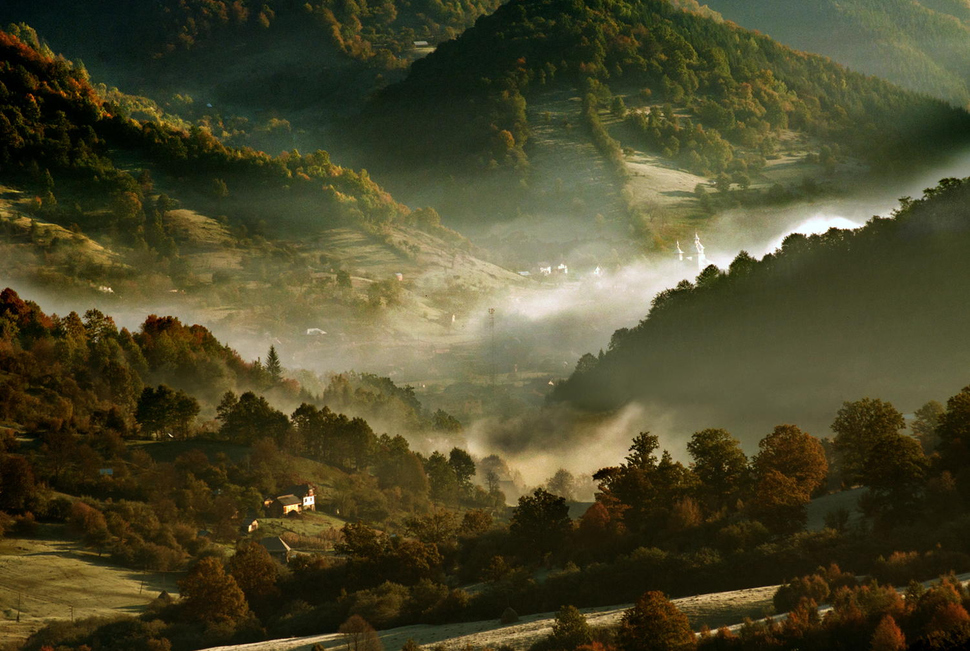 The Stunning Sunrise Over Transylvanian Mountains